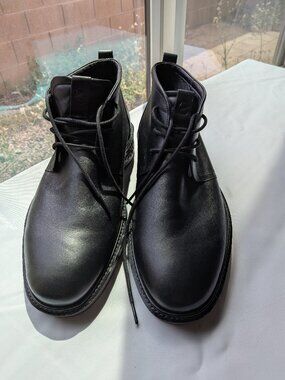 ECCO Men's Size 12 - 12.5 US ST.1 Hybrid Plain Toe Boot GTX Black GORE-TEX